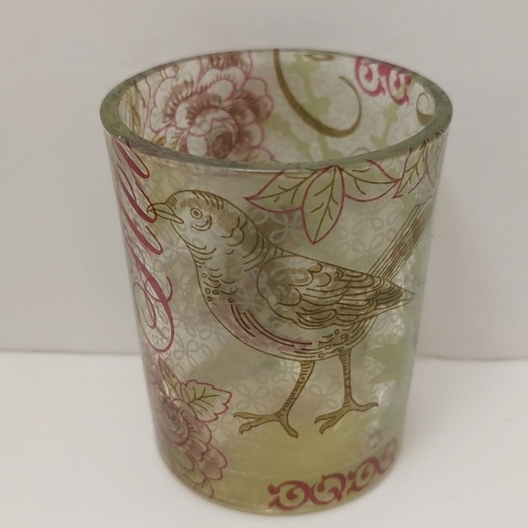 PartyLite Birds and Blooms Set of 3 Tealight Candle Holders Glass - Picture 6 of 10